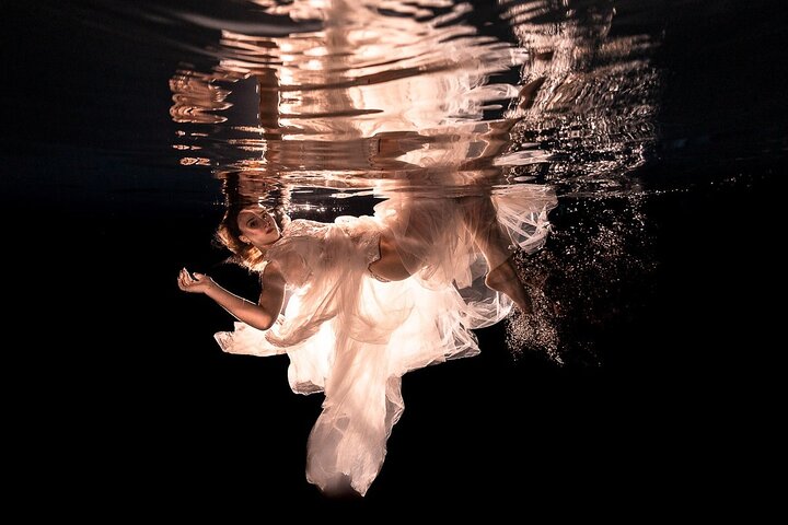Port Camargue Flying Dress Photoshoot
