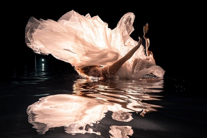 Port Camargue Flying Dress Photoshoot