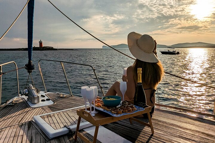 Sunset and Aperitif on a Sailing Boat in Alghero