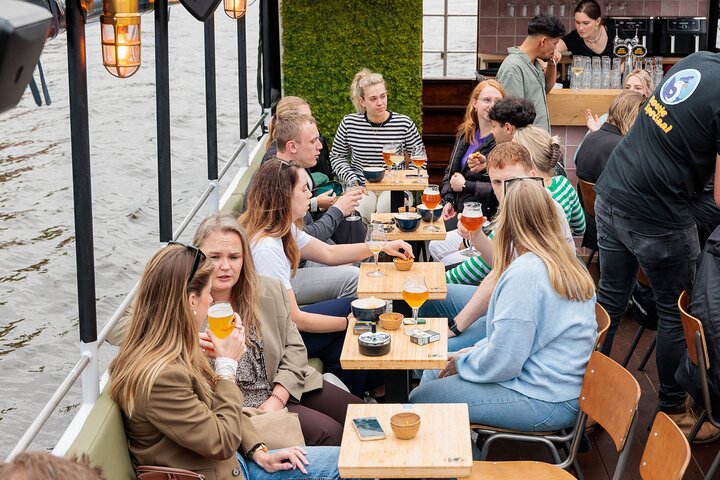 Groningen: Terrace Boat Experience with a Cozy Bar: 1 hour