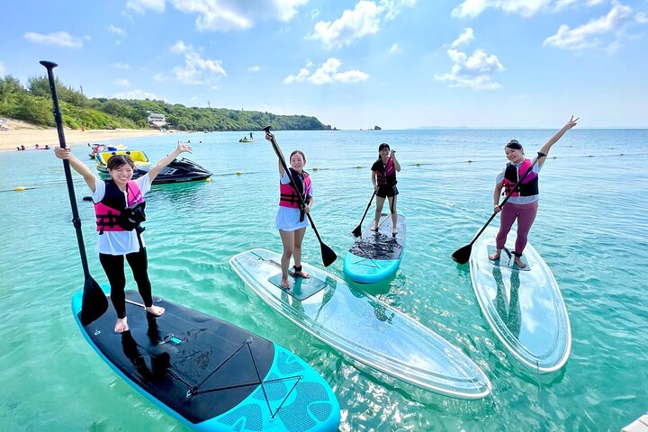 4 Kinds of Marine Sports and BBQ on a Remote Island in Okinawa