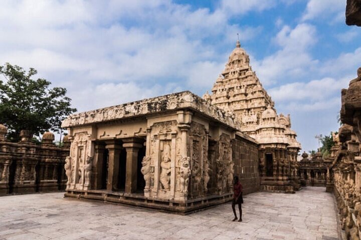 From Pondicherry: Day Tour to Mahabalipuram and Kanchipuram
