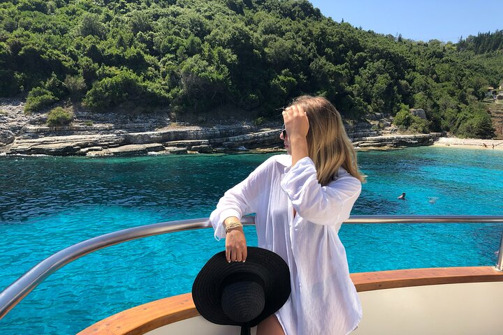 Paxos Antipaxos Blue Caves Cruise from Corfu with Swimming Stops