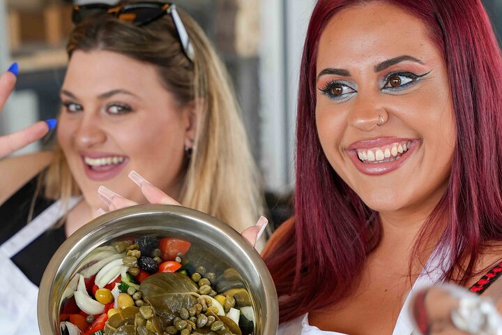 Santorini Cooking Lesson with Chef and a Bottle of Wine