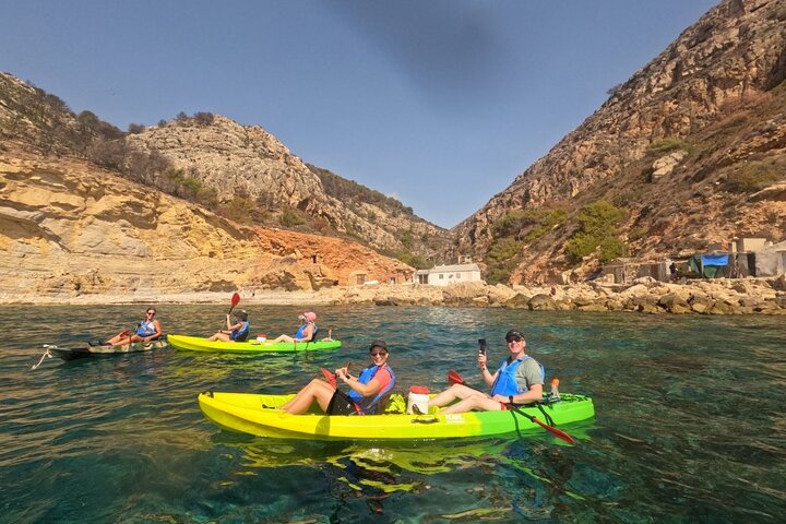 Kayak excursion to Cala de Moraig, Fish Cave and Testos