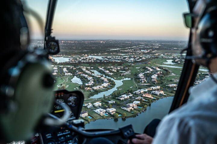 Baptism flight by helicopter over Buenos Aires