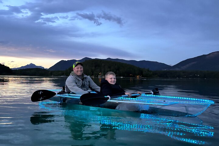 Illuminated Glass Kayak Sunset Tour//Whitefish, MT