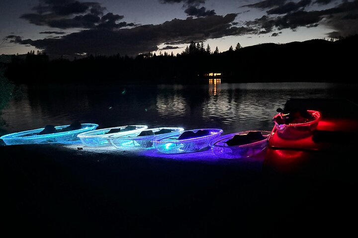 Illuminated Glass Kayak Sunset Tour//Whitefish, MT