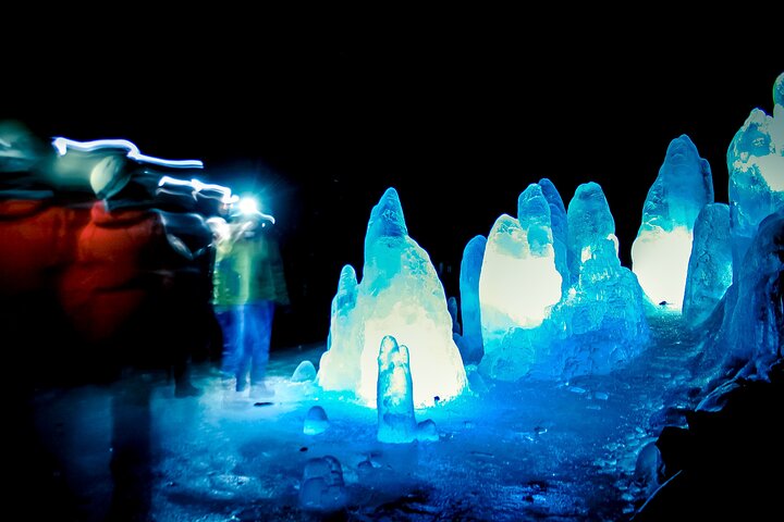 Ice Cave Lofthellir exploration - A permafrost Cave inside a magma tunnel.