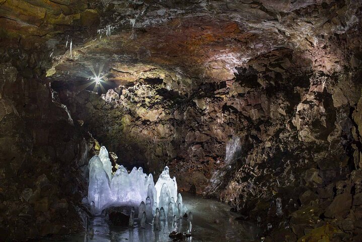 Ice Cave Lofthellir exploration - A permafrost Cave inside a magma tunnel.
