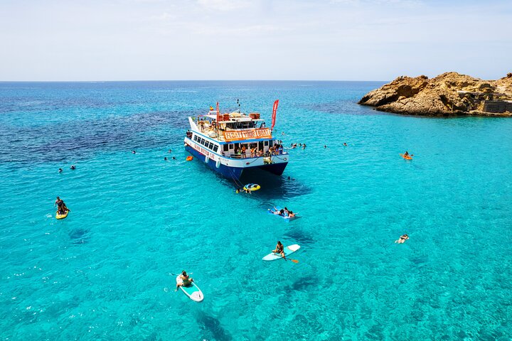 Ibiza Beach Hopping Cruise with Paddleboards, Drinks and Food 6h