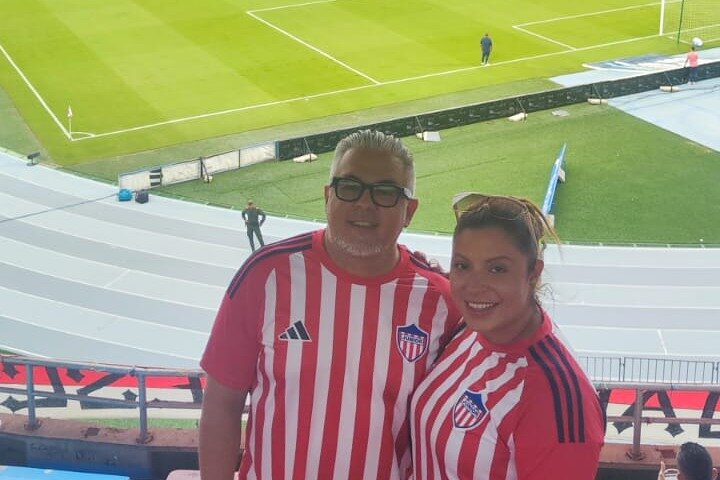 Soccer at the Metropolitan stadium with local fans