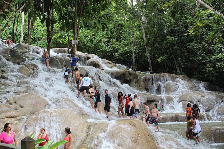 Dunn's River Park & Blue Hole Waterfall Combo from Montego Bay