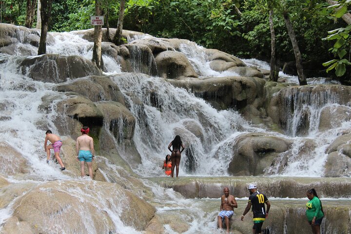 Dunn's River Park & Blue Hole Waterfall Combo from Montego Bay
