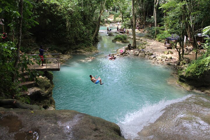Dunn's River Park & Blue Hole Waterfall Combo from Montego Bay