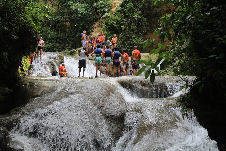 Dunn's River Park & Blue Hole Waterfall Combo from Montego Bay