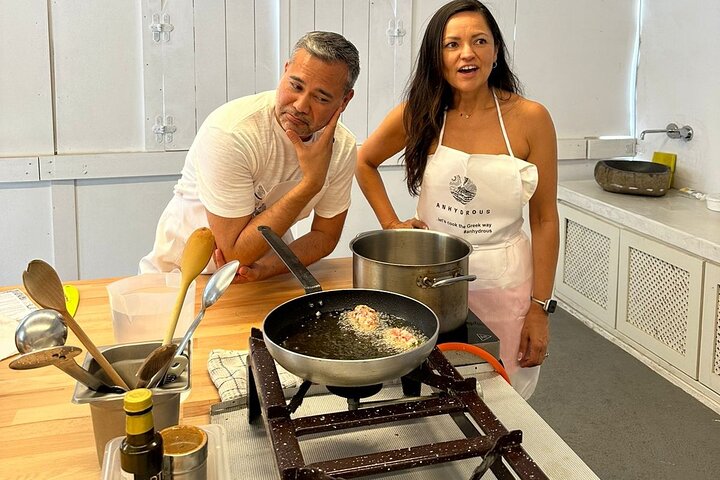 Santorini Private Cooking Class and Island Tour Experience