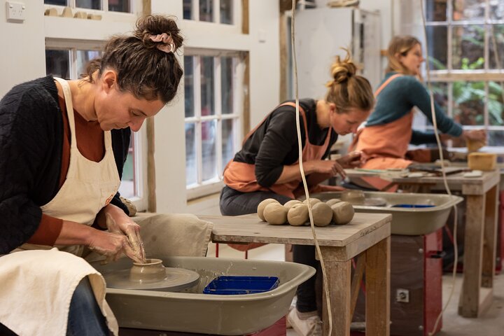 Creative Wheel Throwing Pottery Class in Coromandel