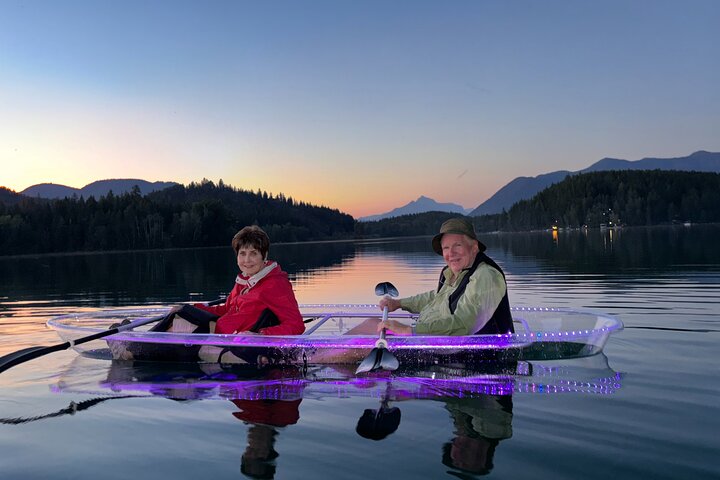Illuminated Glass Kayak Sunset Tour//Whitefish, MT