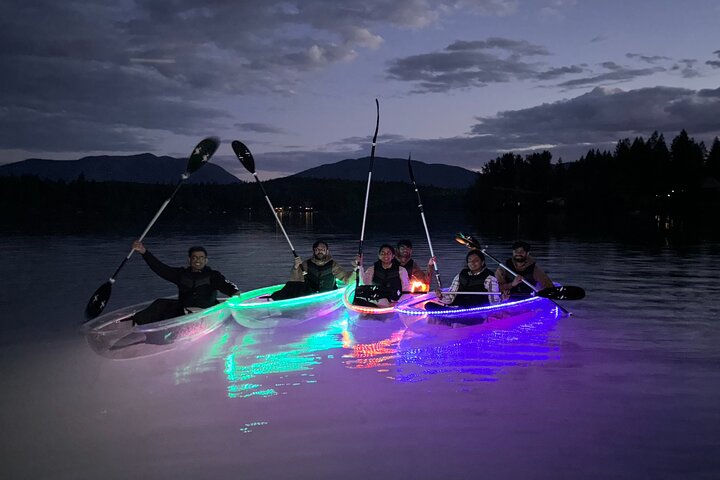 Illuminated Glass Kayak Sunset Tour//Whitefish, MT