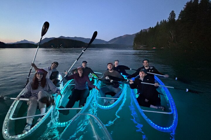 Illuminated Glass Kayak Sunset Tour//Whitefish, MT