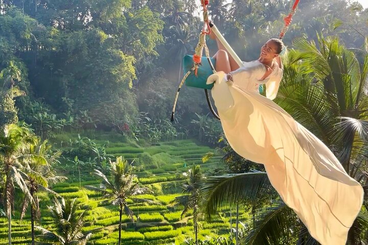 Ubud: Zipline, Bali Swing, and Sky Bike in a Private Rice Terrace