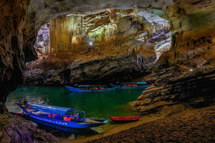 Phong Nha Cave and Paradise Cave: Guided Boat Tour & Exploration