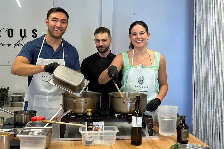 Santorini Private Cooking Class and Island Tour Experience