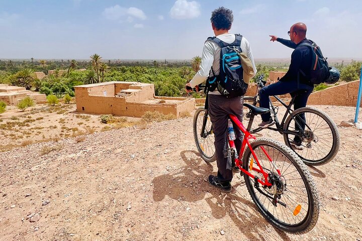 Private half-day mountain bike tour discover Palmeraie Skoura