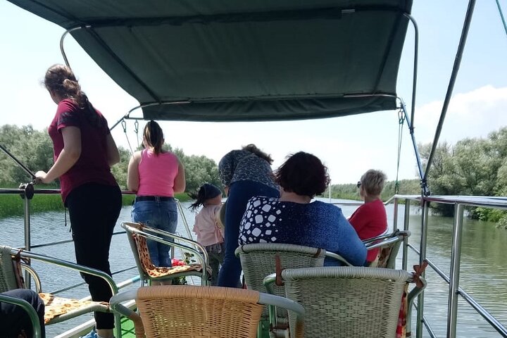 Boat excursion in the Danube Delta, with terrace and closed hall.