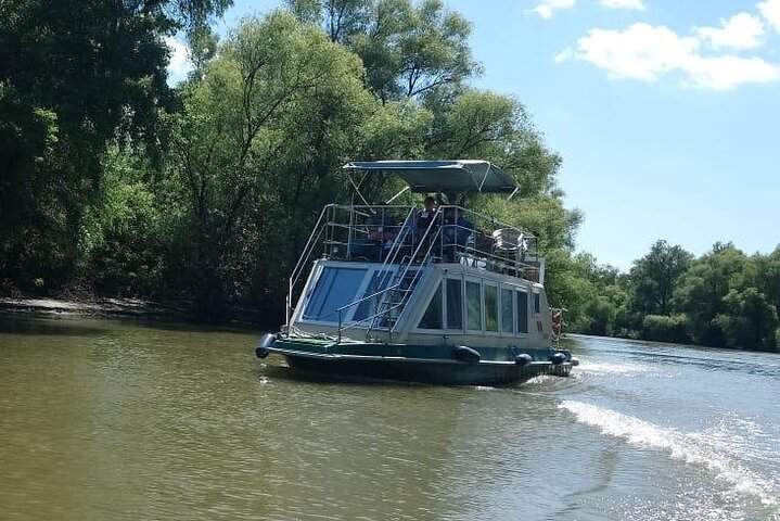 Boat excursion in the Danube Delta, with terrace and closed hall.