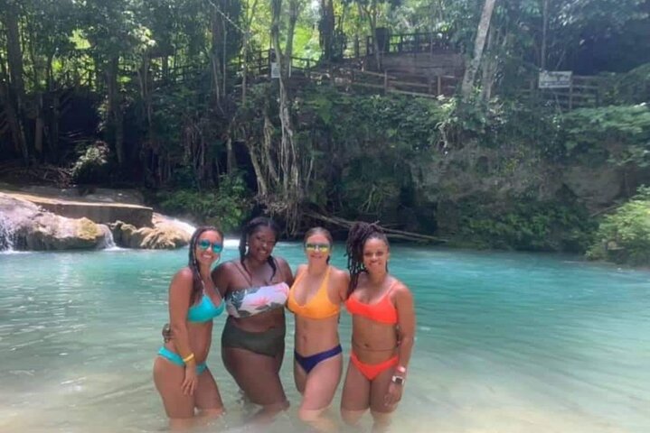 Jamaica Blue Hole, Konoko Falls, River Tubing and Riding Horse