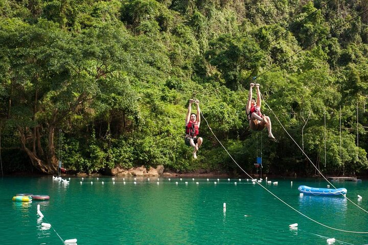 Zipline Dark Cave and Phong Nha Cave Explorer’s Day Tour