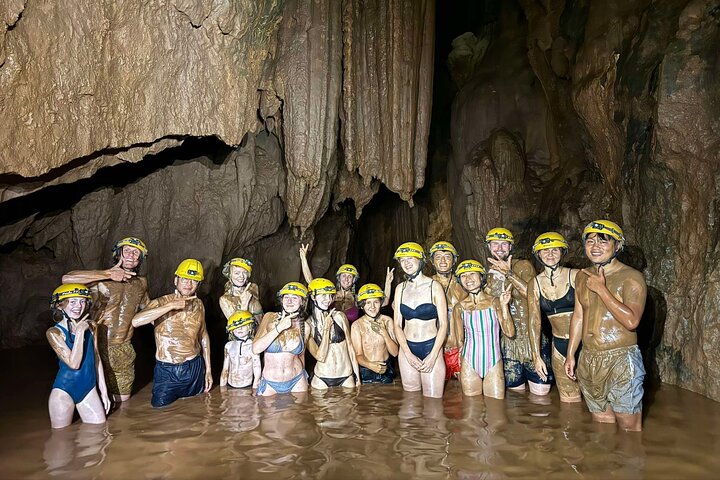 Zipline Dark cave & Paradise cave: Full-day Exploration