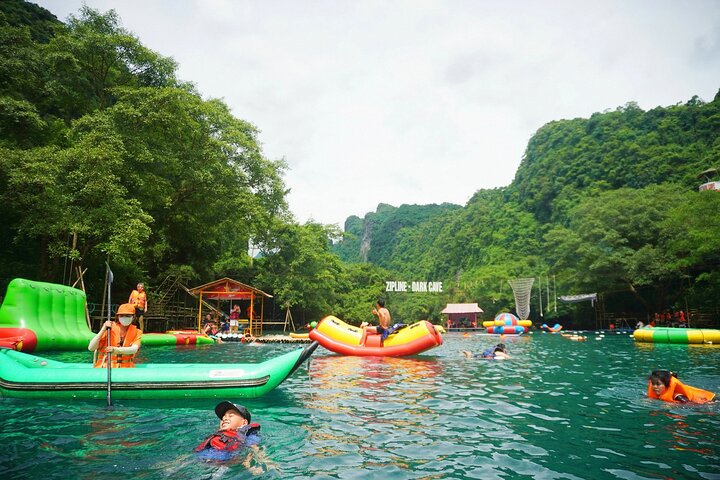 Zipline Dark cave & Paradise cave: Full-day Exploration