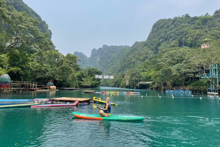 Zipline Dark cave & Paradise cave: Full-day Exploration