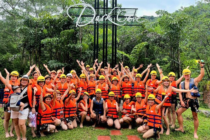 Zipline Dark cave & Paradise cave: Full-day Exploration