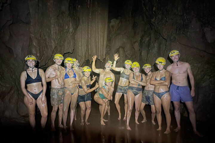Zipline Dark cave & Paradise cave: Full-day Exploration