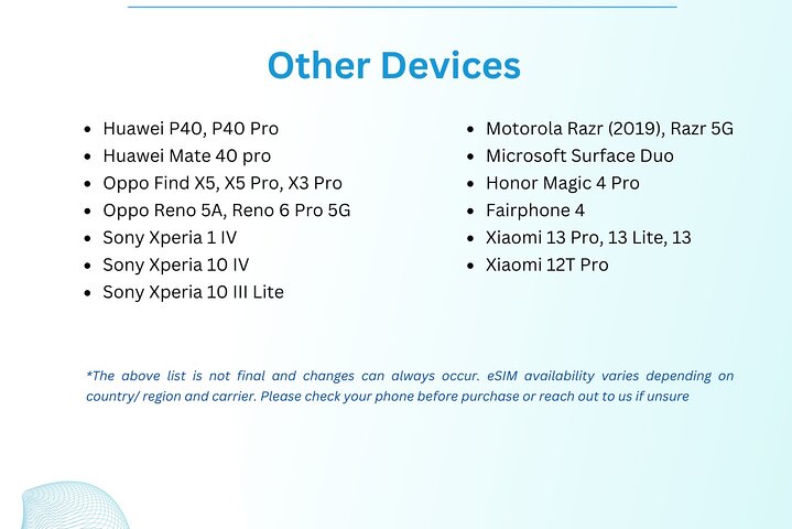 Philippines eSIM (3 to 30 days. Up to 60GB of data)
