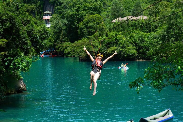Zipline Dark Cave and Phong Nha Cave Explorer’s Day Tour