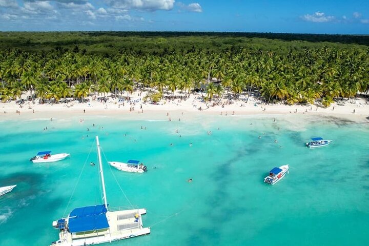 From Santo Domingo Saona Island Food And Drink Catamaran Vip
