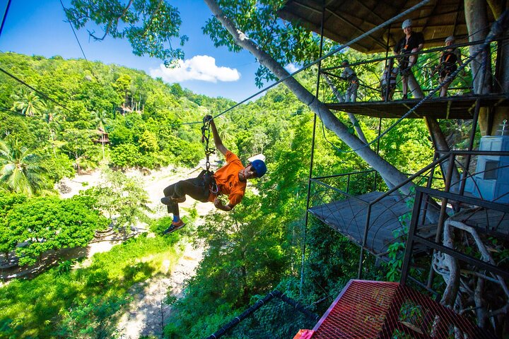 Koh Phangan Zipline Adventure with Wang Sai Waterfall View