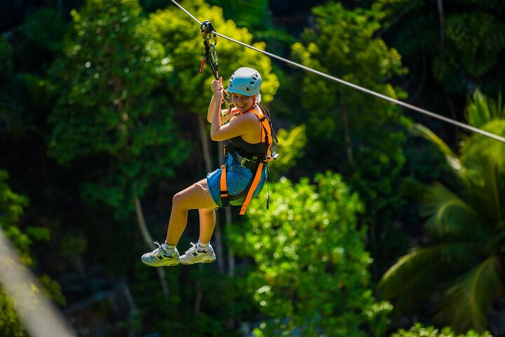 Koh Phangan Zipline Adventure with Wang Sai Waterfall View