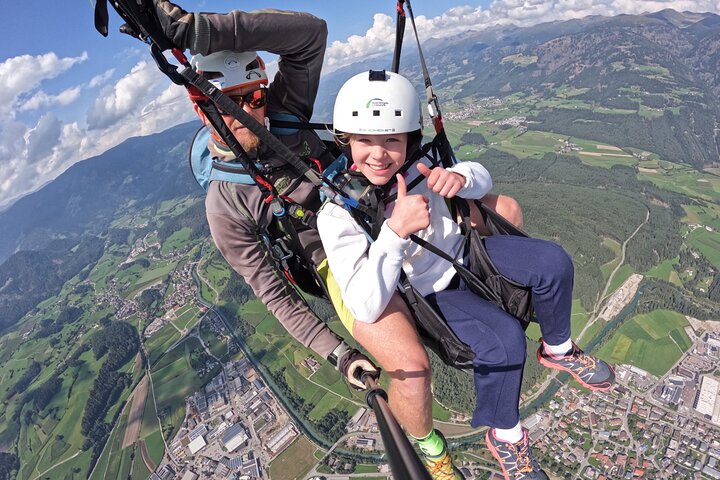 Private Paragliding Tandem flight Dolomites Alps Kronplatz