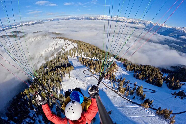 Private Paragliding Tandem flight Dolomites Alps Kronplatz