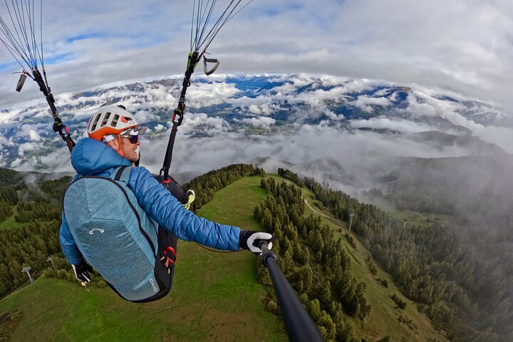 Private Paragliding Tandem flight Dolomites Alps Kronplatz