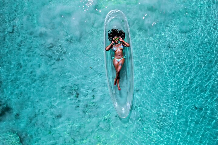 Luxury Clear Kayak Drone Photoshoot in Tobago