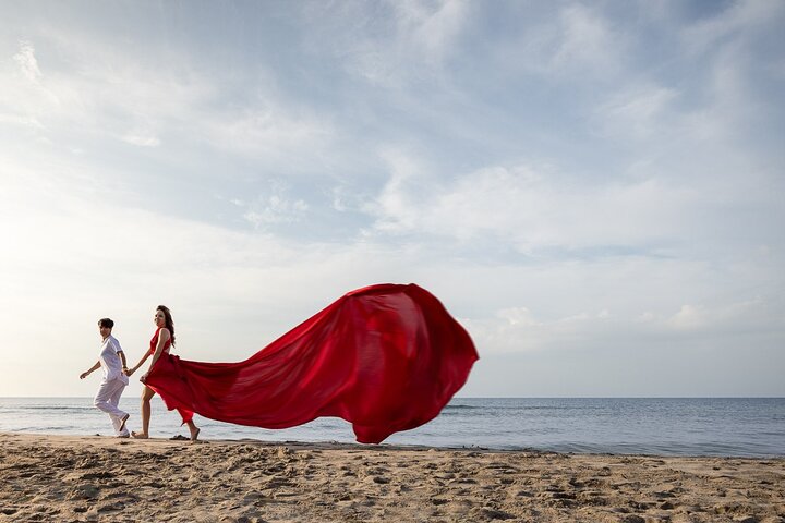 Port Camargue Flying Dress Photoshoot