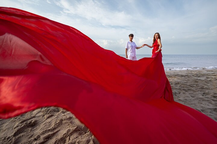 Port Camargue Flying Dress Photoshoot
