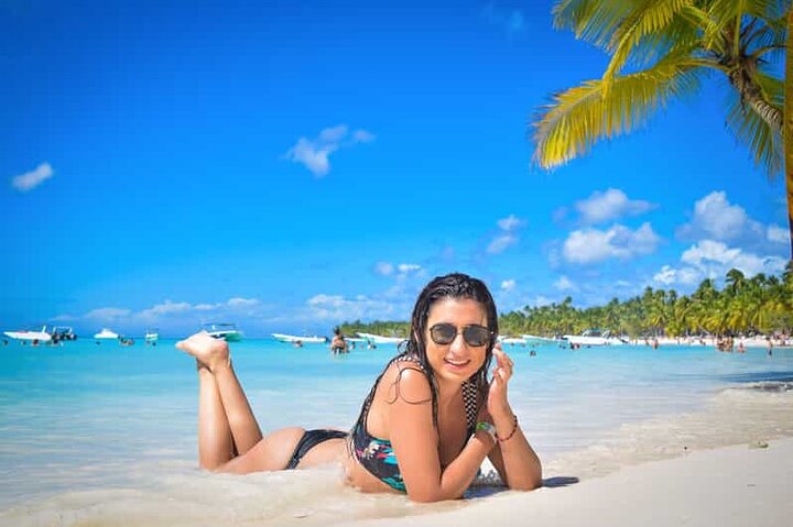 From Santo Domingo Saona Island Food And Drink Catamaran Vip